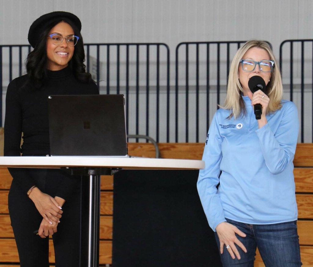 Afternoon of Tech Jean Belford and keynote speaker Erica Lorraine Parker